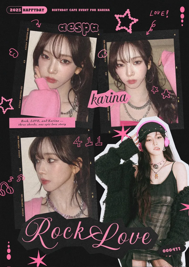 2025 aespa 카리나 생카(생일카페) | Rock Love Karina